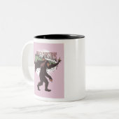 Tasse 2 Couleurs Joyeux Noël Bigfoot (Devant gauche)