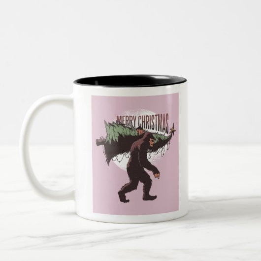 Tasse 2 Couleurs Joyeux Noël Bigfoot (Gauche)