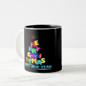 Tasse 2 Couleurs Joyeux Noël Bonne année (Devant gauche)