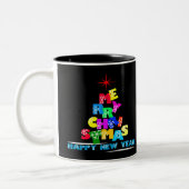 Tasse 2 Couleurs Joyeux Noël Bonne année (Gauche)
