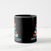 Tasse 2 Couleurs Joyeux Noël Bonne année (Centre)