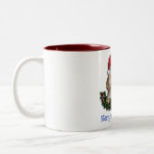 Tasse 2 Couleurs Joyeux Noël Chiens (Gauche)