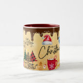 Tasse 2 Couleurs Joyeux Noël, Chocolat (Centre)