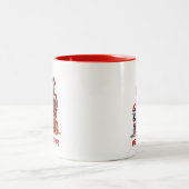 Tasse 2 Couleurs Joyeux Noël de chien Woofmas (Centre)