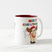 Tasse 2 Couleurs Joyeux Noël de Noël (Devant droit)
