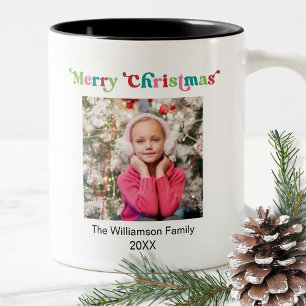 Tasse 2 Couleurs Joyeux Noël de Noël de Noël de Fêtes lumineuses Ph