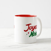 Tasse 2 Couleurs Joyeux Noël écriture manuscrite (Devant droit)