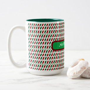 Tasse 2 Couleurs Joyeux Noël Elégant & Personnaliser moderne