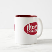 Tasse 2 Couleurs Joyeux Noël en Anglais (Devant droit)