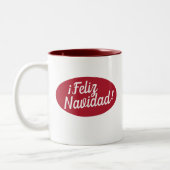 Tasse 2 Couleurs Joyeux Noël en Espagnol | Feliz Navidad (Gauche)