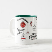 Tasse 2 Couleurs Joyeux Noël et Bonne Année (Devant gauche)