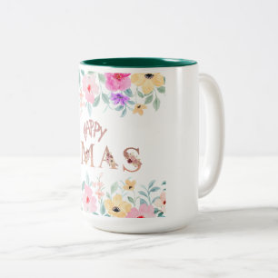 Tasse 2 Couleurs Joyeux Noël Fête Élégant