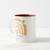 Tasse 2 Couleurs Joyeux Noël Meilleur enseignant Ever Rainbow Festi (Devant gauche)