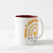 Tasse 2 Couleurs Joyeux Noël Meilleur enseignant Ever Rainbow Festi (Devant droit)