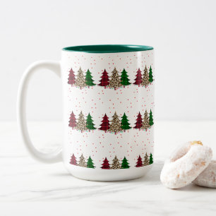 Tasse 2 Couleurs Joyeux Noël moderne & élégant