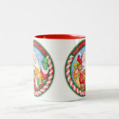 Tasse 2 Couleurs Joyeux Noël Père Noël (Centre)