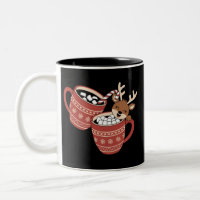 Joyeux Noël Renne Mignon Famille Xmas Café 