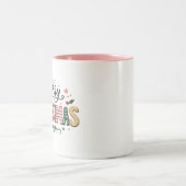 Tasse 2 Couleurs Joyeux Noël Typographie festive (Centre)