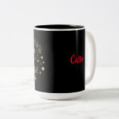 Tasse 2 Couleurs Joyeux Noël /Typographie/Or (Devant droit)