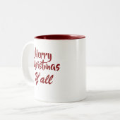 Tasse 2 Couleurs Joyeux Noël Y'all (Devant gauche)