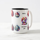 Tasse 2 Couleurs Joyeux Noël y'all (Devant droit)