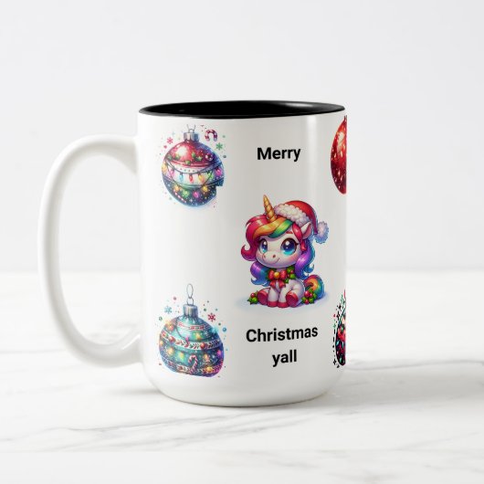 Tasse 2 Couleurs Joyeux Noël y'all (Gauche)