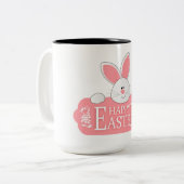 Tasse 2 Couleurs Joyeux Pâques (Devant gauche)