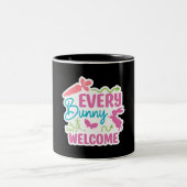 Tasse 2 Couleurs Joyeux Pâques. Oeufs mignons (Centre)