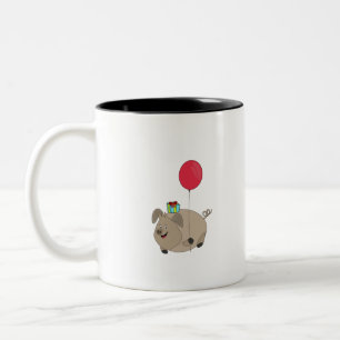 Tasse 2 Couleurs Joyeux porc d'anniversaire
