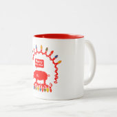 Tasse 2 Couleurs Joyeux Rose - Masse (Devant droit)