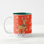 Tasse 2 Couleurs Joyeux Rudolph Reindeer (Gauche)