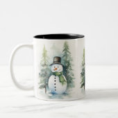 Tasse 2 Couleurs Joyeux Snowman (Gauche)