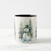 Tasse 2 Couleurs Joyeux Snowman (Centre)
