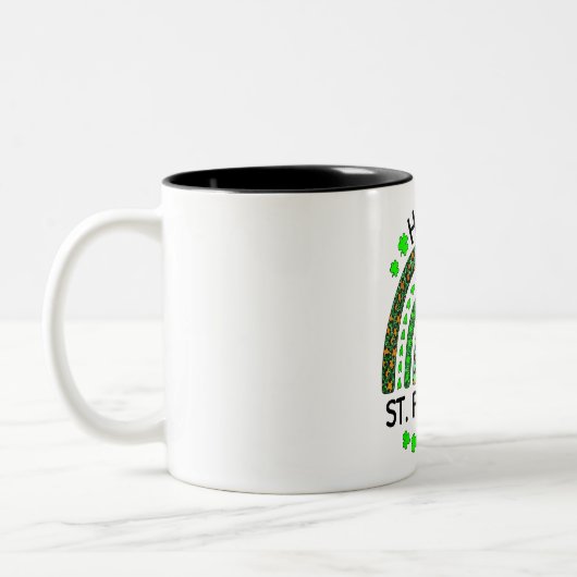 Tasse 2 Couleurs Joyeux St Patrick's Day Empreinte de léopard arc-e (Gauche)