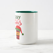 Tasse 2 Couleurs Joyeux vêtements de Noël (Centre)