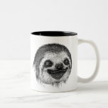 Tasse 2 Couleurs Joyeux visage de fentes<br><div class="desc">Illustration de la face heureuse de la fentes</div>