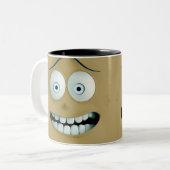 Tasse 2 Couleurs Joyeux visage drôle (Devant gauche)