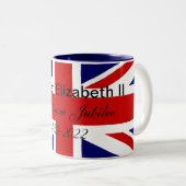 Tasse 2 Couleurs Jubilé de platine. (Devant droit)