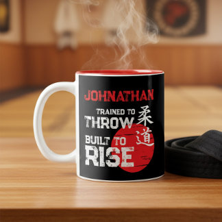 Tasse 2 Couleurs Judo - Entraîné à Jeter - Construit pour S'Élever