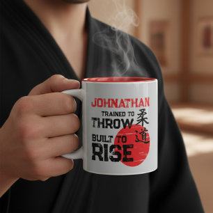 Tasse 2 Couleurs Judo - Entraîné à Jeter - Construit pour S'élever
