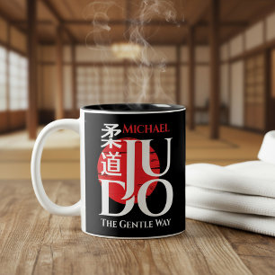 Tasse 2 Couleurs Judo -Kanji, Soleil Levant