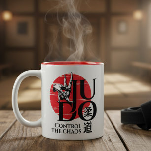 Tasse 2 Couleurs Judo -Kanji, Soleil Levant