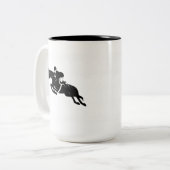 Tasse 2 Couleurs Jumper équestre (Devant gauche)