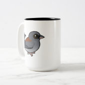 Tasse 2 Couleurs Junco aux yeux foncés (dos rouge) (Devant gauche)