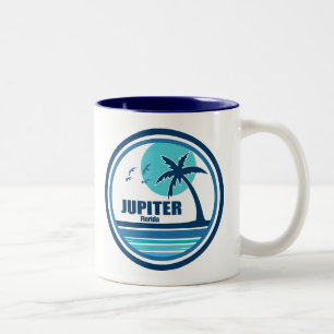 Tasse 2 Couleurs Jupiter Florida Palm Tree Birds