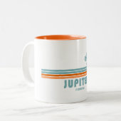 Tasse 2 Couleurs Jupiter Floride Sun Palm Trees (Devant gauche)