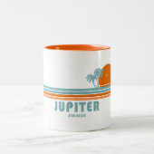 Tasse 2 Couleurs Jupiter Floride Sun Palm Trees (Centre)