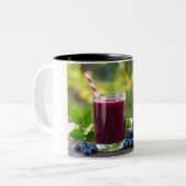 Tasse 2 Couleurs jus avec paille (Devant gauche)