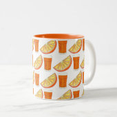 Tasse 2 Couleurs Jus d'agrumes frais pressé JO tranche de fruits d' (Devant droit)