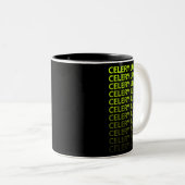 Tasse 2 Couleurs Jus de céleri végétal vert (Devant droit)